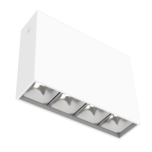 Светодиодный светильник VARTON DL-Box Reflect Multi 1x4 накладной 10 Вт 3000 К 150х40х115 мм RAL9003 белый муар 24° DALI